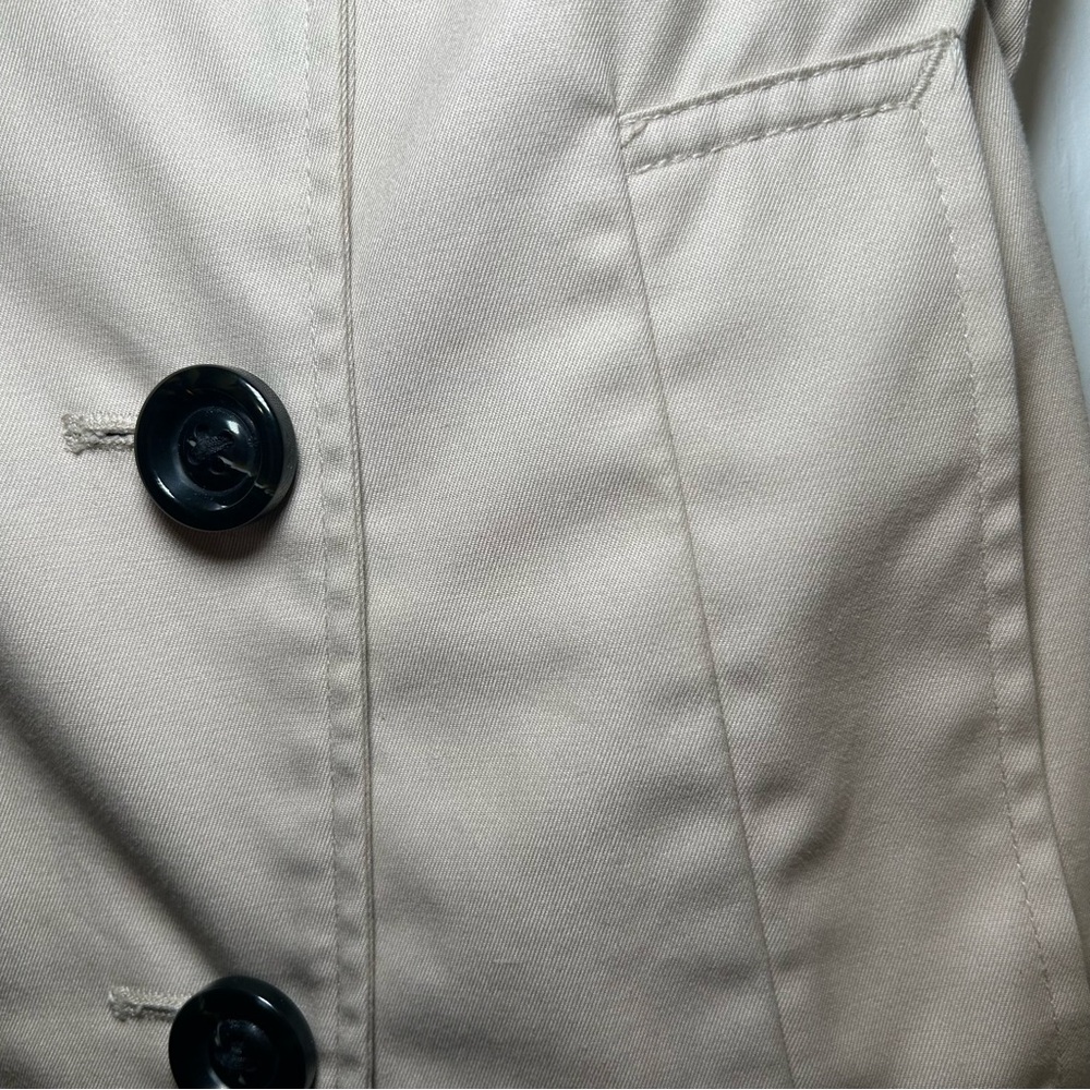 Lands' End Women's Tan Double-Breasted Trench Coat women’s 6 minimal classic - Picture 5 of 7